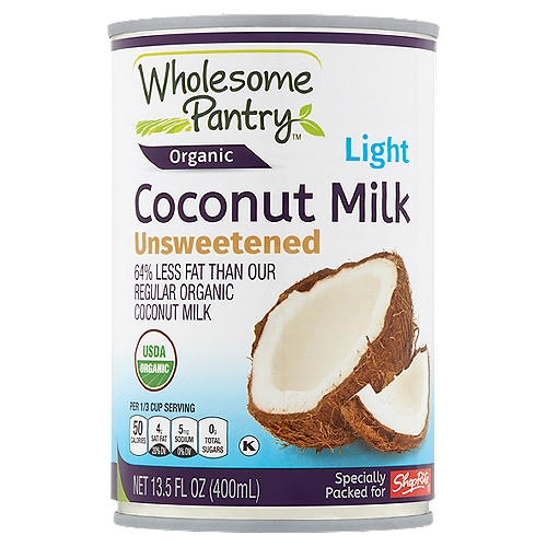 Wholesome Pantry Organic Light Unsweetened Coconut Milk, 13.5 fl oz