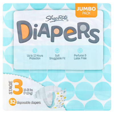 ShopRite Stage 3 1628 lbs, Disposable Diapers