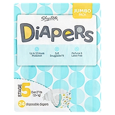 ShopRite Disposable Diapers Jumbo Pack, Stage 5, Over 27 lbs, 24 count