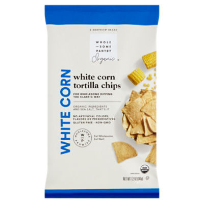 Wholesome Pantry Organic White Corn Tortilla Chips, 12 oz, 12 Ounce