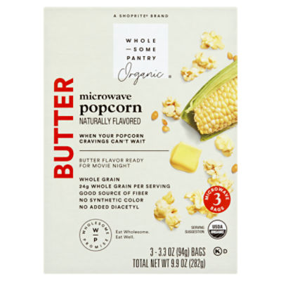 Wholesome Pantry Organic Butter, Microwave Popcorn
