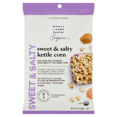 Wholesome Pantry Organic Sweet & Salty Kettle Corn, 5 oz, 5 Ounce