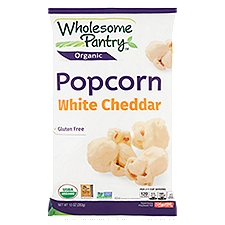 Wholesome Pantry Organic White Cheddar, Popcorn, 10 Ounce
