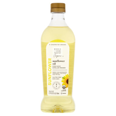 Wholesome Pantry Organic Sunflower Oil, 25.4 fl oz - ShopRite