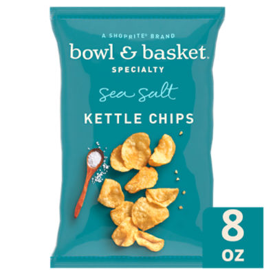 Bowl & Basket Specialty Sea Salt Kettle Chips, 8 oz, 8 Ounce