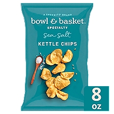 Bowl & Basket Specialty Sea Salt Kettle Chips, 8 oz, 8 Ounce