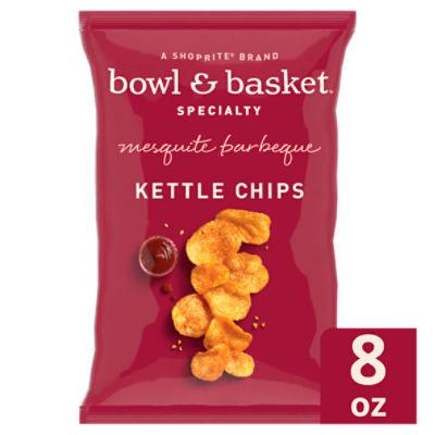 Bowl & Basket Specialty Mesquite Barbeque Flavored Kettle Chips, 8 oz, 8 Ounce