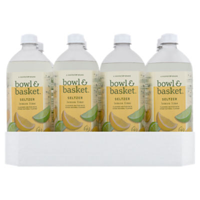 Bowl & Basket Lemon Lime Seltzer, 33.8 fl oz, 12 count