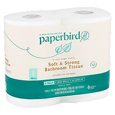 Paperbird Bathroom Tissue Rolls Soft & Strong, 4 Each
