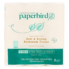 Paperbird Soft & Strong 429 2-ply sheets per roll, Bathroom Tissue, 51.48 Each