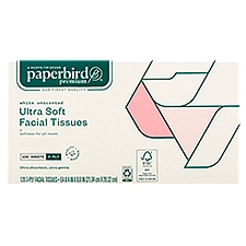 Paperbird Premium Facial Tissues White Unscented Ultra Soft 3-ply, 120 Each