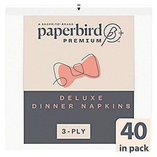 Paperbird Premium 3-Ply Deluxe Dinner Napkins, 40 count, 40 Each