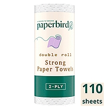 Paperbird Double Roll Strong Paper Towels, 110 sheets per roll, 1 roll