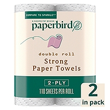 Paperbird Double Roll Strong Paper Towels, 110 sheets per roll, 2 count, 220 Each