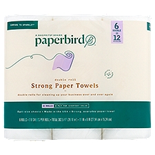 Paperbird Strong Paper Towels, 110 sheets per roll, 6 count