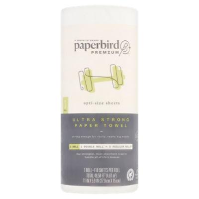 Paperbird Premium Ultra Strong Paper Towel, 110 sheets per roll, 110 Each