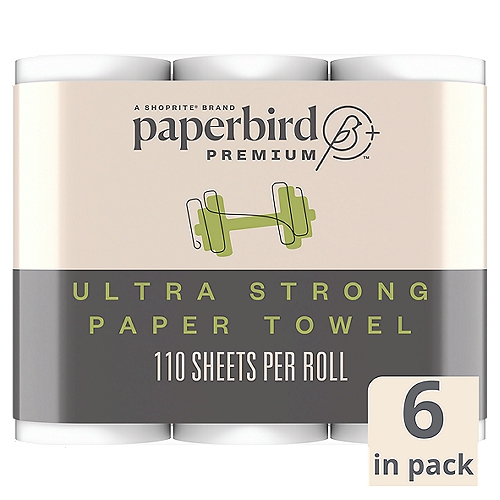 Paperbird Premium Ultra Strong Paper Towel, 110 sheets per roll, 6 count