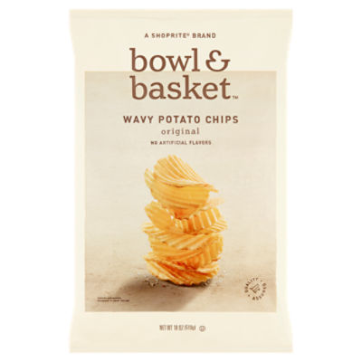 Bowl & Basket Original Wavy Potato Chips, 18 oz, 18 Ounce