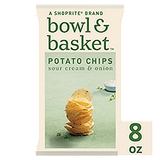 Bowl & Basket Potato Chips, Sour Cream & Onion, 8 Ounce