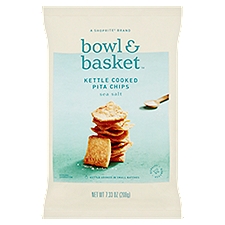 Bowl & Basket Pita Chips Sea Salt Kettle Cooked, 7.3 Ounce