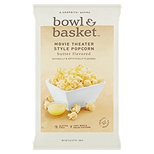 Bowl & Basket Popcorn Butter Flavored Movie Theater Style, 8 Ounce