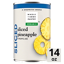 Wholesome Pantry Organic Pineapple Juice, Sliced Pineapple, 14 Ounce