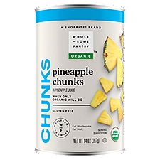 Wholesome Pantry Organic Pineapple Juice, Pineapple Chunks, 14 Ounce