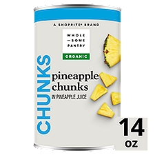 Wholesome Pantry Organic Pineapple Chunks in Pineapple Juice, 14 oz