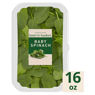 Bowl & Basket Baby Spinach, 16 oz, 16 Ounce