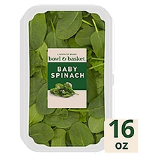 Bowl & Basket Baby Spinach, 16 oz, 16 Ounce