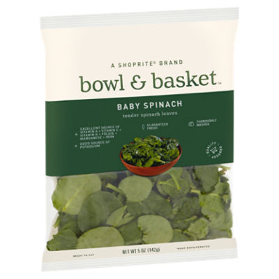 Bowl & Basket Baby Spinach, 5 oz