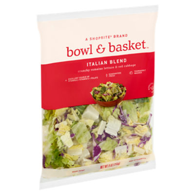 Bowl & Basket Crunchy Romaine Lettuce & Red Cabbage Italian Blend, 9 oz
