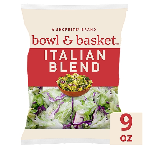 Bowl & Basket Italian Blend Crunchy Romaine Lettuce & Red Cabbage, 9 oz