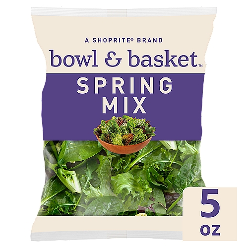 Bowl & Basket Spring Mix, 5 oz
A Mix of Baby Lettuce & Greens 