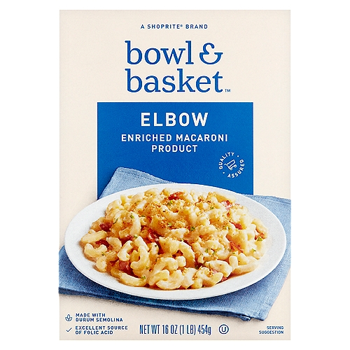 Bowl & Basket Elbow No. 35 Pasta, 16 oz
Enriched Macaroni Product