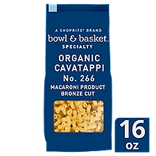 Bowl & Basket Specialty Bronze Cut Organic Cavatappi No. 266, Pasta, 16 Ounce