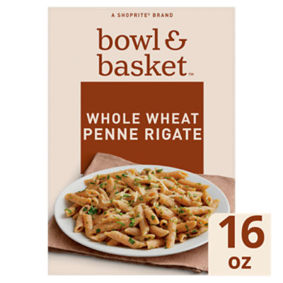 Bowl & Basket Whole Wheat Penne Rigate Pasta, 16 oz, 16 Ounce