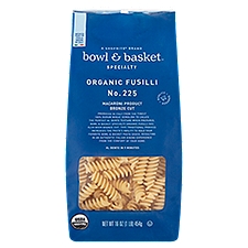 Bowl & Basket Specialty Pasta, Bronze Cut Organic Fusilli No. 225, 16 Ounce