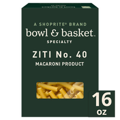 Bowl & Basket Specialty Ziti No. 40 Pasta, 16 oz, 16 Ounce