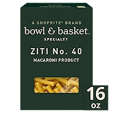 Bowl & Basket Specialty Ziti No. 40 Pasta, 16 oz, 16 Ounce