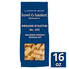 Bowl & Basket Specialty Bronze Cut Organic Rigatoni No. 205 Pasta, 16 oz