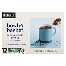 Bowl & Basket French Dark Roast Coffee, K-Cup Pods, 3.7 Ounce
