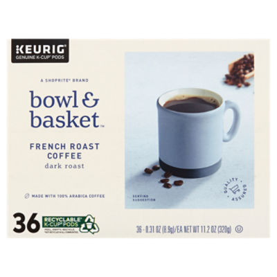 Bowl & Basket Dark French Roast Coffee K-Cup Pods, 36 count, 11.2 oz, 11.2 Ounce