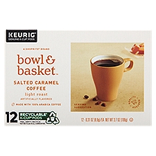Bowl & Basket Light Roast Salted Caramel Coffee K-Cup Pods, 0.31 oz, 12 count, 3.7 Ounce