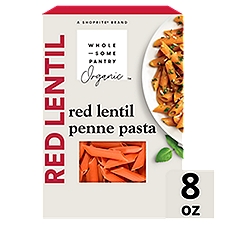 Wholesome Pantry Organic Red Lentil Penne, Pasta, 8 Ounce
