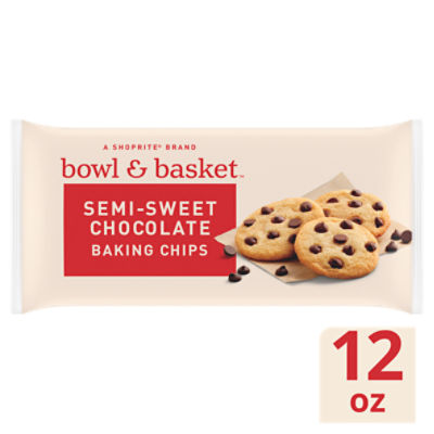 Bowl & Basket Semi-Sweet Chocolate Baking Chips, 12 oz, 12 Ounce