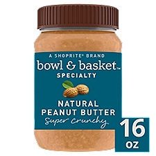 Bowl & Basket Specialty Super Crunchy Natural Peanut Butter, 16 oz, 16 Ounce