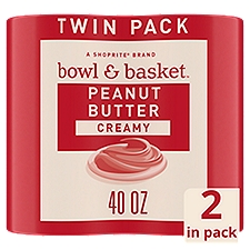 Bowl & Basket Creamy Peanut Butter Twin Pack, 40 oz, 2 count, 80 Ounce