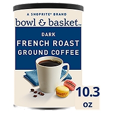Bowl & Basket Dark French Roast Ground Coffee, 10.3 oz, 10.3 Ounce