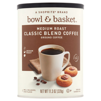 Bowl & Basket Classic Blend Coffee Medium Roast Ground Coffee, KFP, 11.3 oz